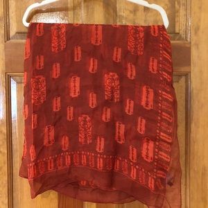 Alexander McQueen razor scarf orange